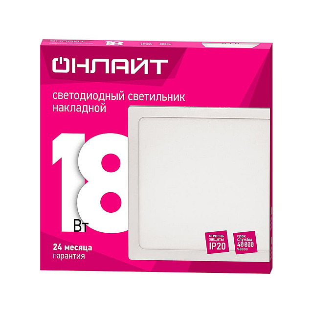 Светильник Онлайт 90 158 OLP-SW1-18W-4K-WH-LED