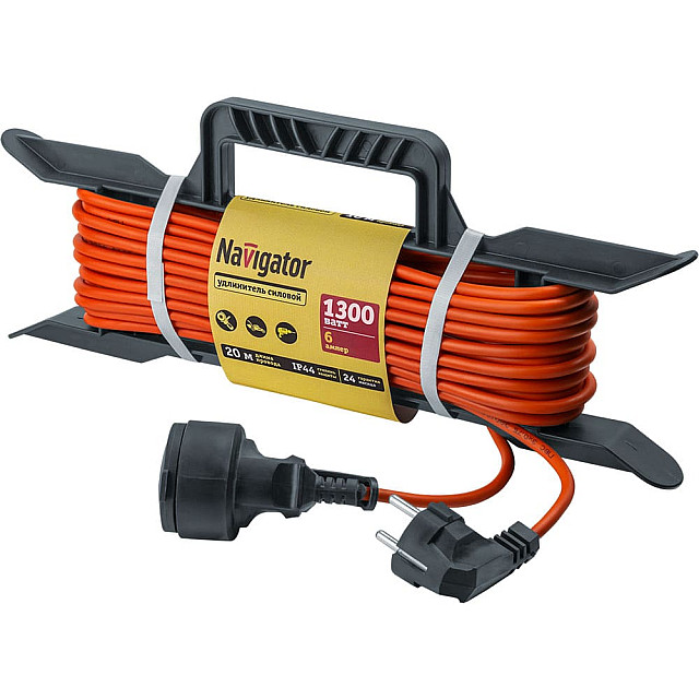 Удлинитель на рамке Navigator 93 927 NPE-F-20-Е-3*0.75 с заземлением 20 м