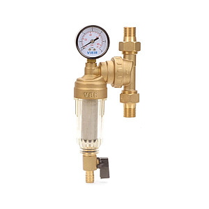 Фильтр Vieir JC148 свободного вращения с манометром 1/2