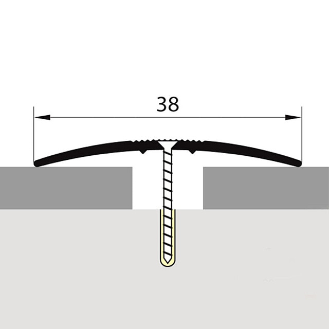 Порог Русский профиль 38 мм ясень серый 1.35 м