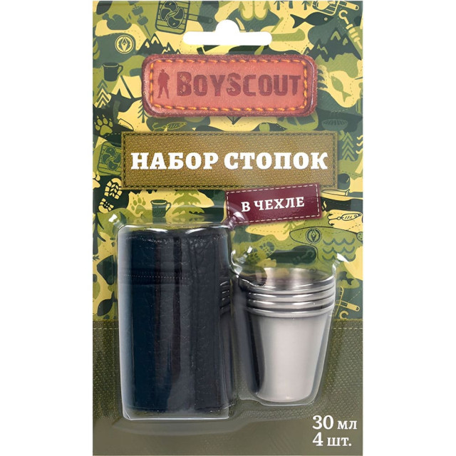Набор стопок Boyscout 61114 в чехле 30 мл 4 шт