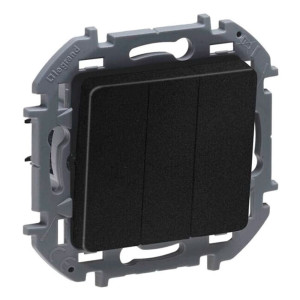 Выключатель Legrand Inspiria 673543 3 клавиши антрацит