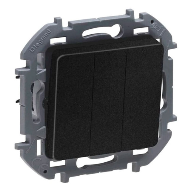 Выключатель Legrand Inspiria 673543 3 клавиши антрацит