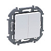 Выключатель Legrand Inspiria 673620 двухклавишный белый