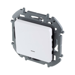 Переключатель Legrand Inspiria 673660 на 2 направления с подсветкой белый