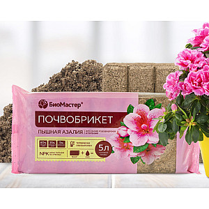 Почвобрикет БиоМастер Пышная азалия 5 л
