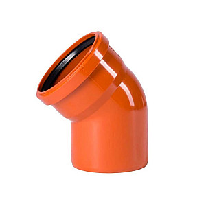 Отвод наружный Valfex ПП 160 мм 45° рыжий