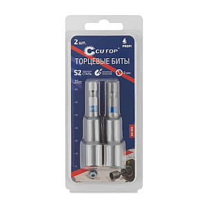 Биты Cutop Profi 83-554 с торцевыми магнитными головками 8*65 мм 2 шт