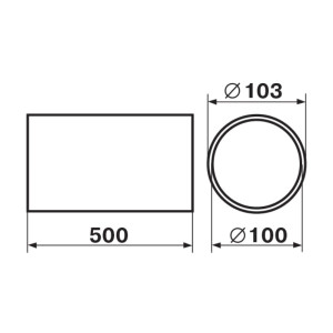 Воздуховод Zernberg 1005 жесткий круглый 100 мм 0.5м