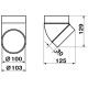 Колено воздуховода Zenberg 121-45 круглых каналов 100 мм