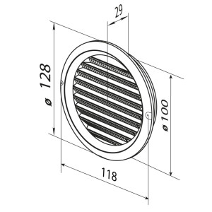 Вентрешетка Zernberg Round 100