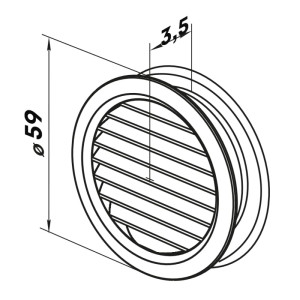 Решетка вентиляционная Zernberg Round 50/2