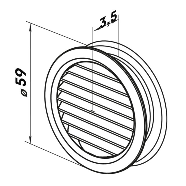 Решетка вентиляционная Zernberg Round 50/2