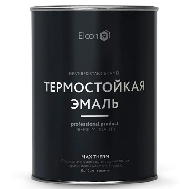 Эмаль термостойкая Elcon Max Therm 400°С коричневая 0.8 кг