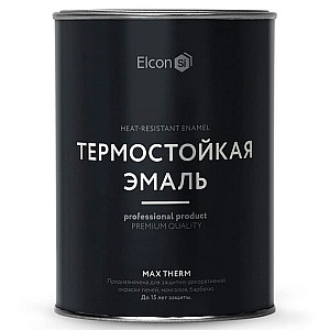 Эмаль термостойкая Elcon Max Therm 700°С графит 0.8 кг