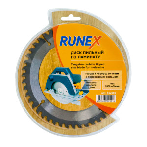 Диск пильный Runex 552001 по ламинату 48 зубьев 160*20/16 мм