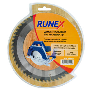 Диск пильный Runex 552002 по ламинату 54 зуба 160*20/16 мм