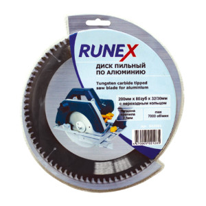 Диск пильный Runex 553001 по алюминию 80 зубьев 200*32/30 мм