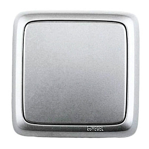 Выключатель Hegel Alfa ВА10-113-06 1 клавиша серебро