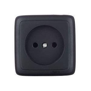Розетка Hegel Alfa РА16-103-08 1 место черная