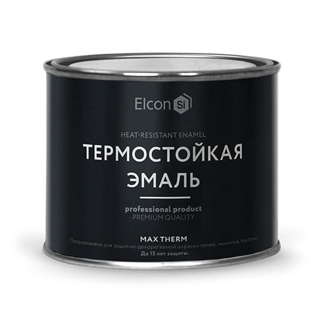 Эмаль термостойкая Elcon Max Therm 700°С белая 0.4 кг Эмаль термостойкая Elcon Max Therm 700°С белая 0.4 кг