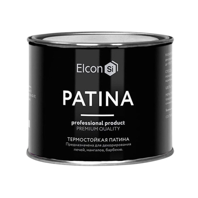 Краска кузнечная Elcon Patina термостойкая 700°С серебро 0.2 кг