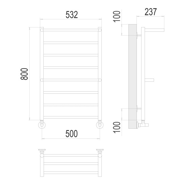 Полотенцесушитель Terminus Анкона П8 800*500 мм