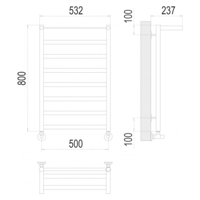 Полотенцесушитель Terminus Хендрикс П8 500*800 мм