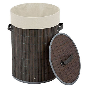 Корзина для белья Рыжий Кот BLB-01-G бамбук серый 46.8 л