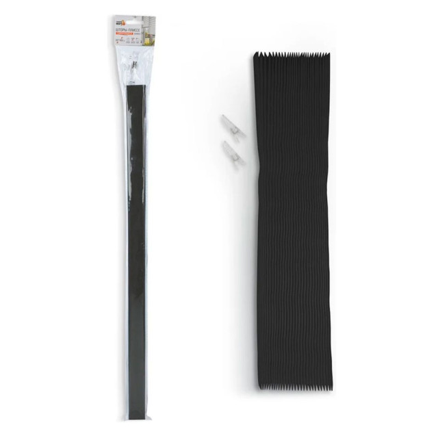 Шторы-плиссе Рыжий Кот Skandi 105046 самоклеящиеся 60*180 см черный