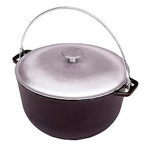 Казан Гардарика Туризм 1508-6 чугунный походный с алюминиевой крышкой 280 мм 8 л