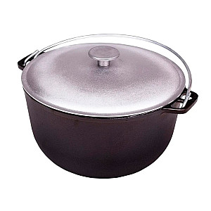 Казан Гардарика Туризм 1508-6 чугунный походный с алюминиевой крышкой 280 мм 8 л