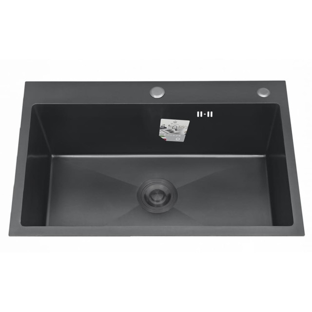 Мойка кухонная Diadonna S7050-1 чёрная 700*500*200 мм