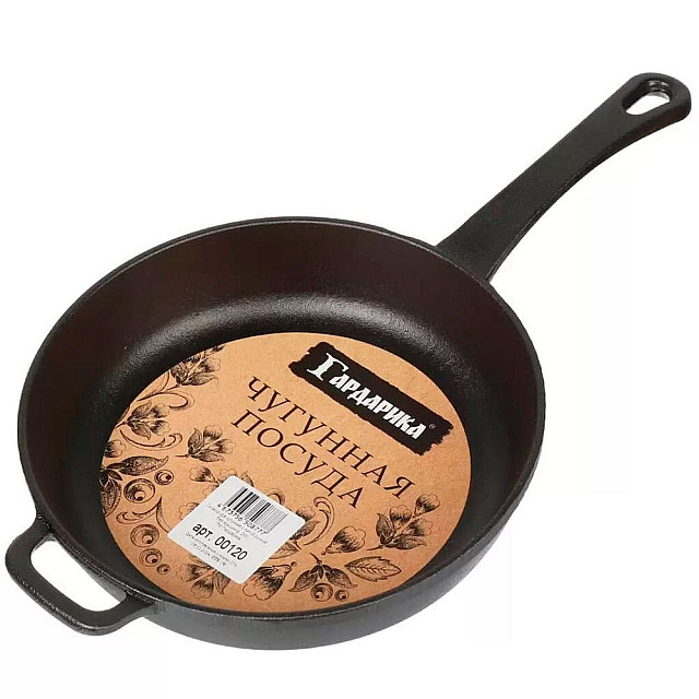 Сковорода Гардарика 00120 чугунная с литой ручкой 20 см