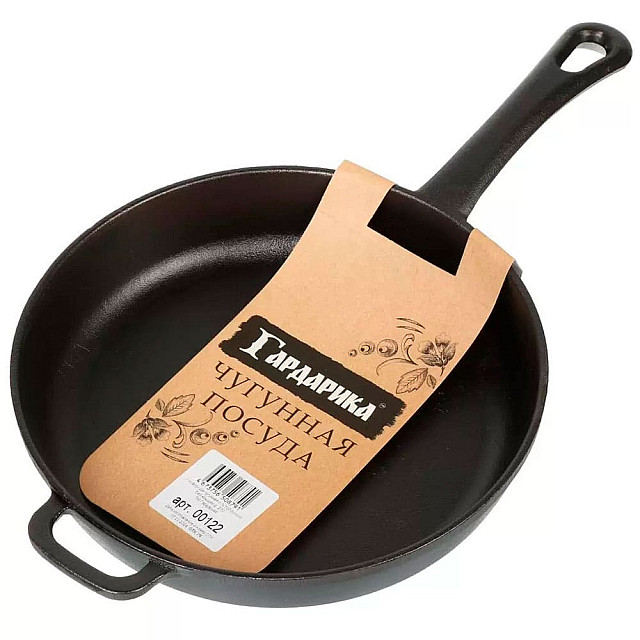 Сковорода Гардарика 00122 чугунная с литой ручкой 22 см