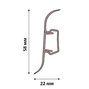 Плинтус LinePlast L063 дуб ливерпуль 58 мм 2.2 м