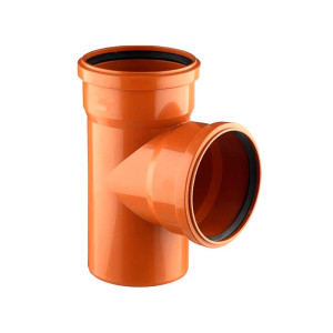 Тройник для наружной канализации Valfex 34110110 110*110 мм 87.5° рыжий