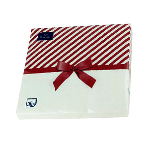 Салфетки декоративные Art Bouguet Подарок бордовый 37874 33*33 см 3 слоя 20 шт