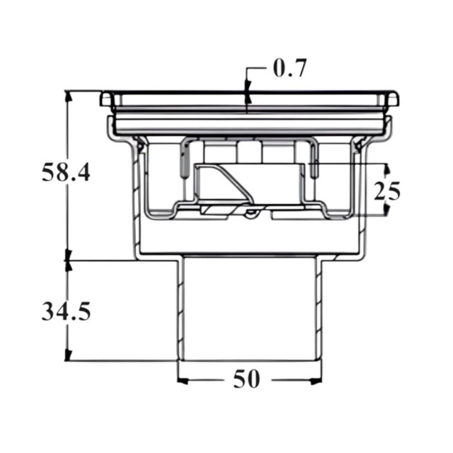 Трап Valfex VF.012.050K.100.01 вертикальный 50 100*100 мм комбинированный затвор