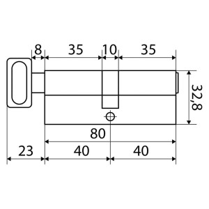 Евроцилиндр Стандарт MAX 80-5K SN 14790