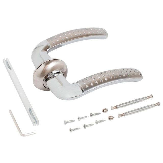 Ручка дверная Стандарт 26 SN/CP 14886 матовый никель/хром