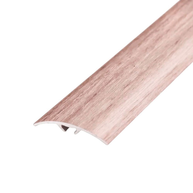 Порог Русский профиль 40 мм орех светлый разноуровневый с дюбелем 1.8 м