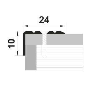 Порог угол Best Profile Д1 золото 24*10 мм 0.9 м анодированный