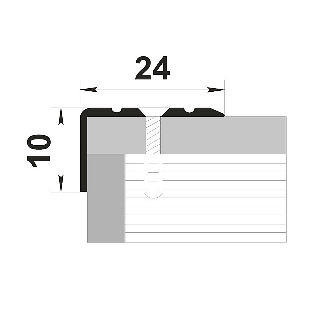 Порог угол Best Profile Д1 24*10 мм золото 0.9 м анодированный