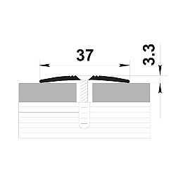 Порог Best Profile А5 КД 087 дуб беленый 1.35 м