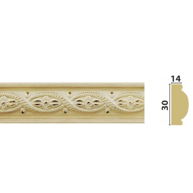 Молдинг Grace Дубай ПИ30Д 30*14*2400 мм Молдинг Grace Дубай ПИ30Д 30*14*2400 мм