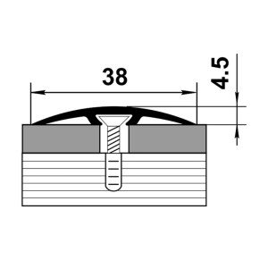 Порог Sanrelia В2 П06 сосна андерсен рустик 38 мм 0.9 м