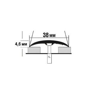 Порог Sanrelia В2Л П04 дуб мелинга капучино 38 мм 1.8 м