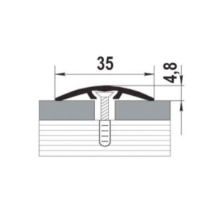 Порог Sanrelia В2Л П12 дуб филадельфия светлый 35 мм 1.35 м