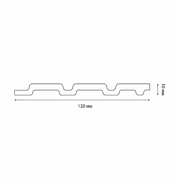 Панель Grace 3D Rail вспененный полистирол Ясень серый 2700*120*10 мм